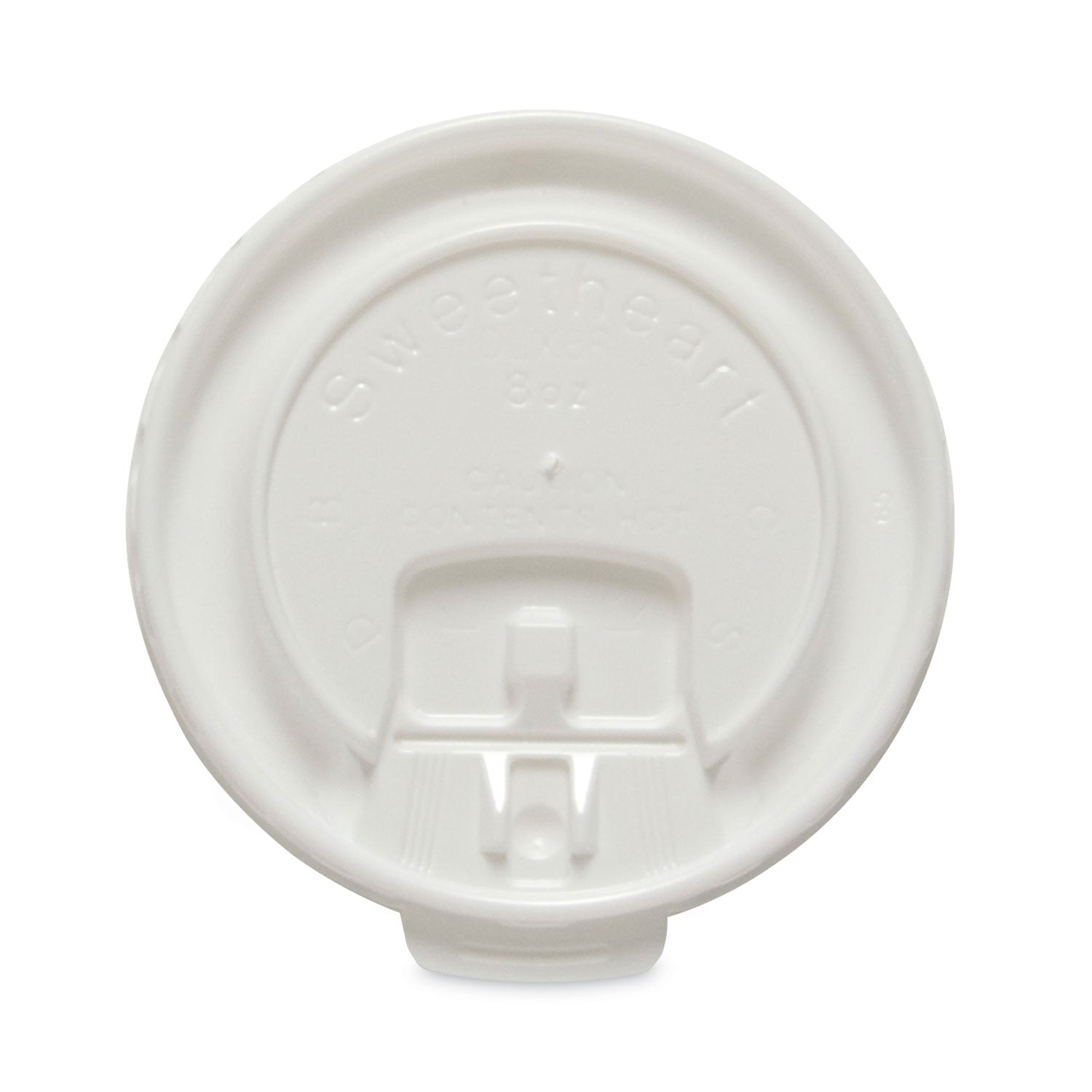 Dart Lift Back and Lock Tab Cup Lids for Foam Cups, Fits 8 oz Trophy Cups, White, 100/Pack