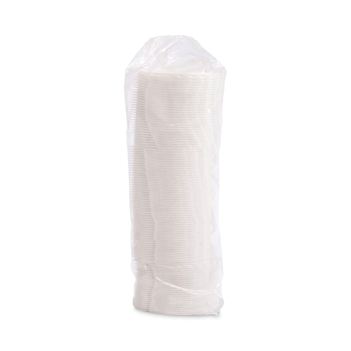 Dart Lift Back and Lock Tab Cup Lids for Foam Cups, Fits 8 oz Trophy Cups, White, 100/Pack