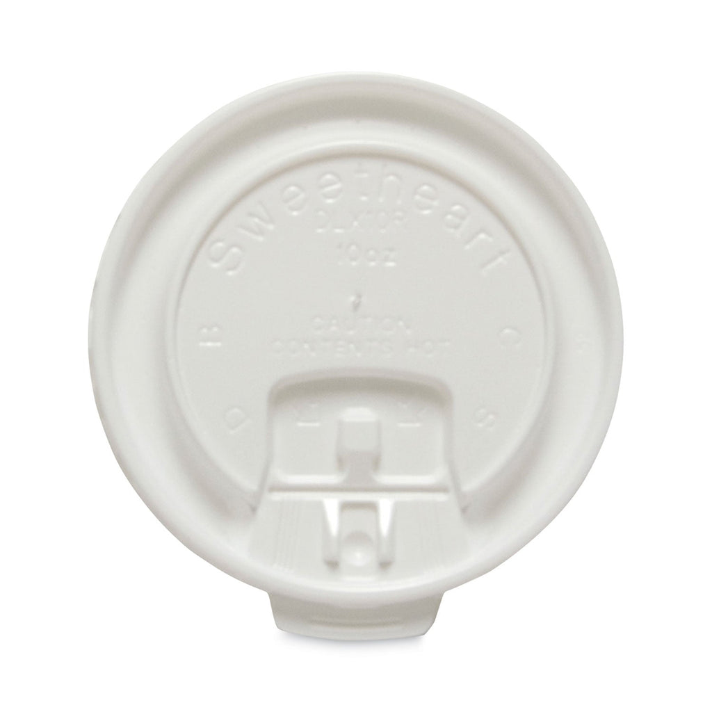 Dart Lift Back and Lock Tab Cup Lids for Foam Cups, Fits 10 oz Trophy Cups, White, 2,000/Carton