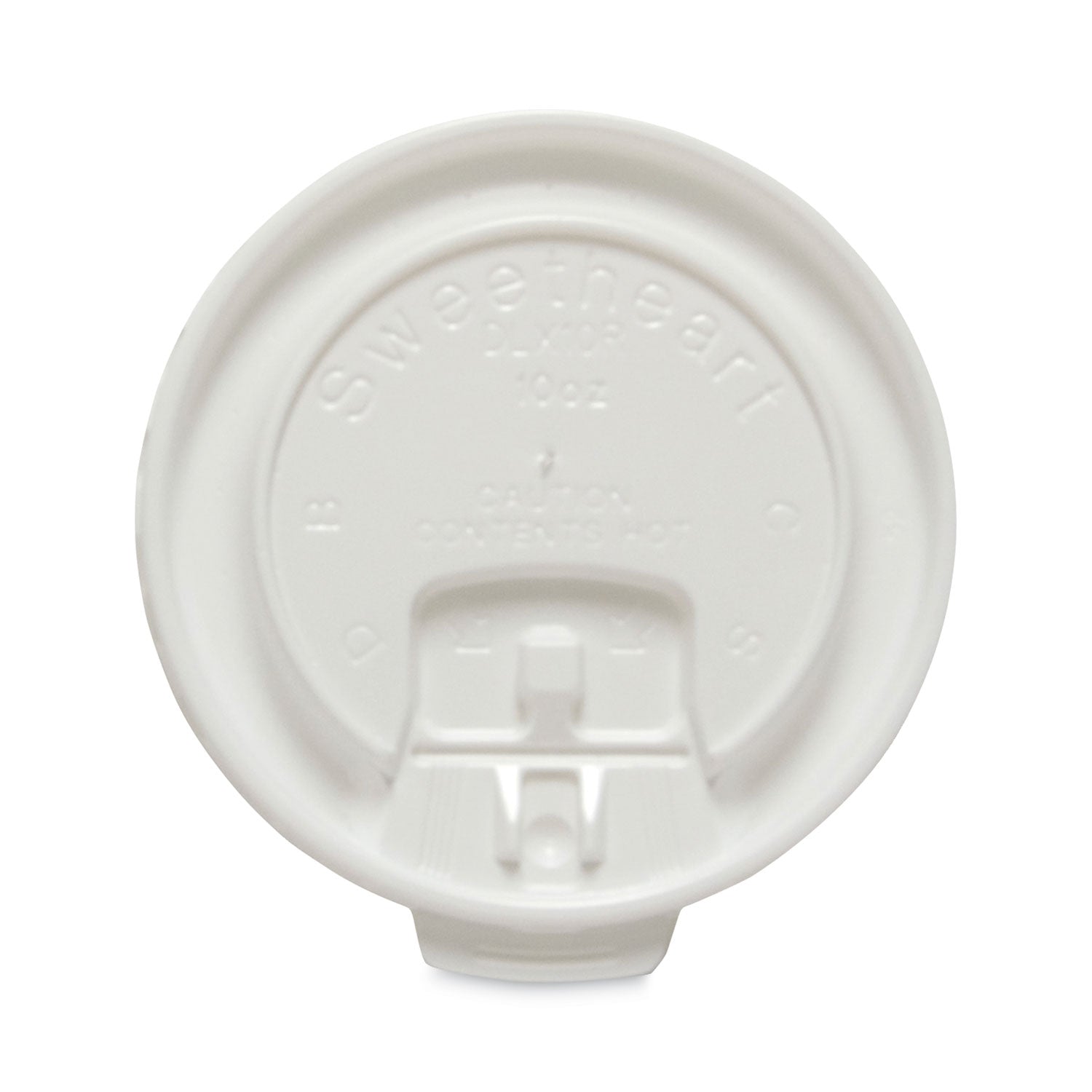 Dart Lift Back and Lock Tab Cup Lids for Foam Cups, Fits 10 oz Trophy Cups, White, 2,000/Carton