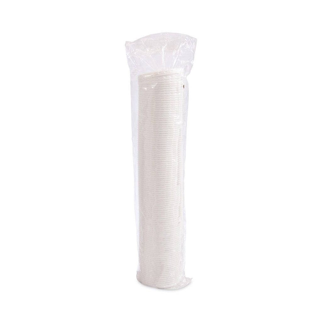 Dart Lift Back and Lock Tab Cup Lids for Foam Cups, Fits 10 oz Trophy Cups, White, 2,000/Carton