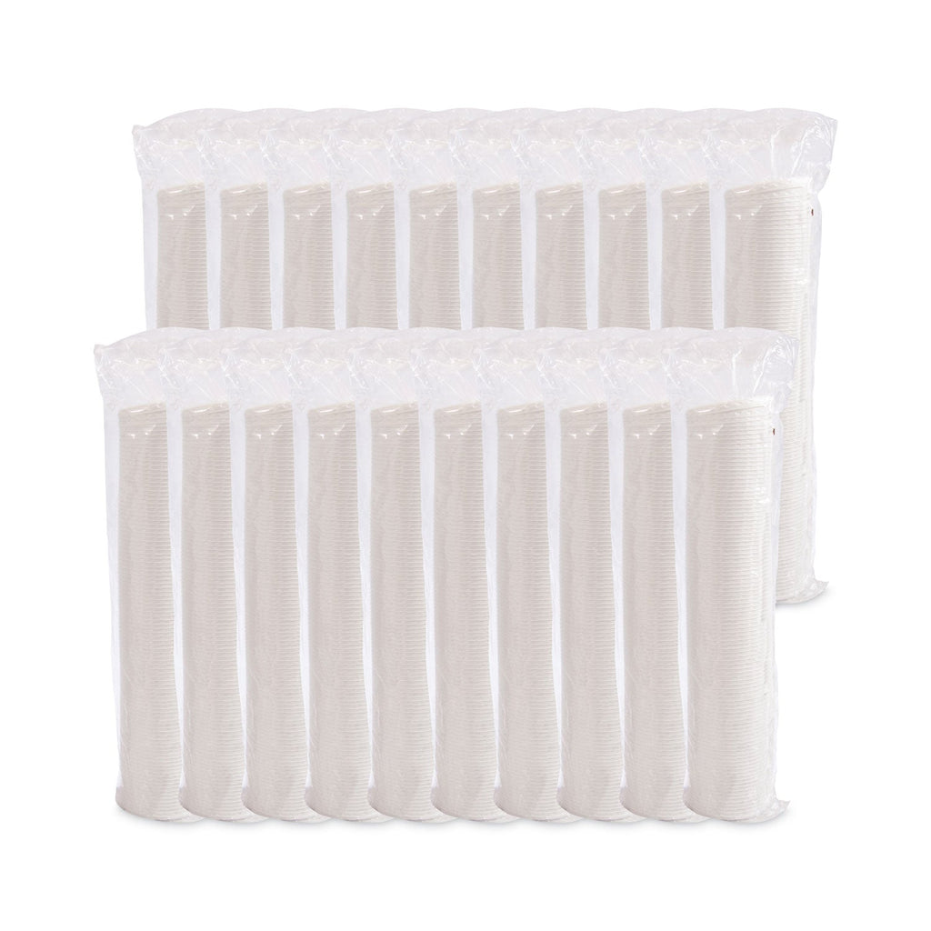 Dart Lift Back and Lock Tab Cup Lids for Foam Cups, Fits 10 oz Trophy Cups, White, 2,000/Carton
