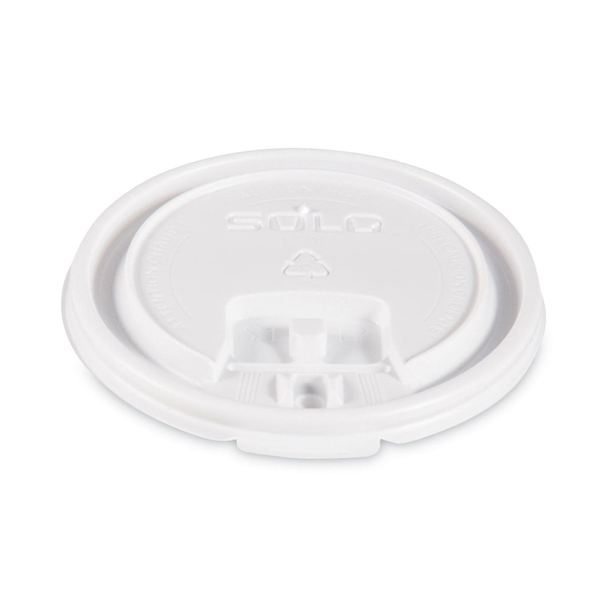 Dart Lift Back and Lock Tab Cup Lids, Fits 10 oz Cups, White, 100/Sleeve, 10 Sleeves/Carton