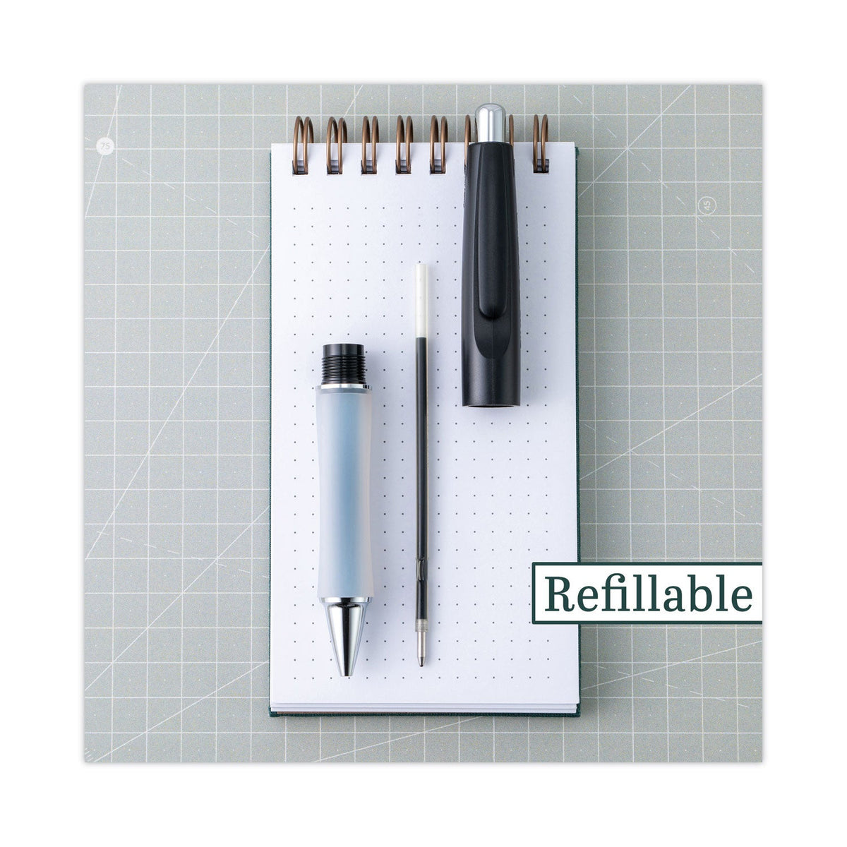 Pilot Dr. Grip Ballpoint Pen, Retractable, Medium 1 mm, Black Ink, Black Barrel