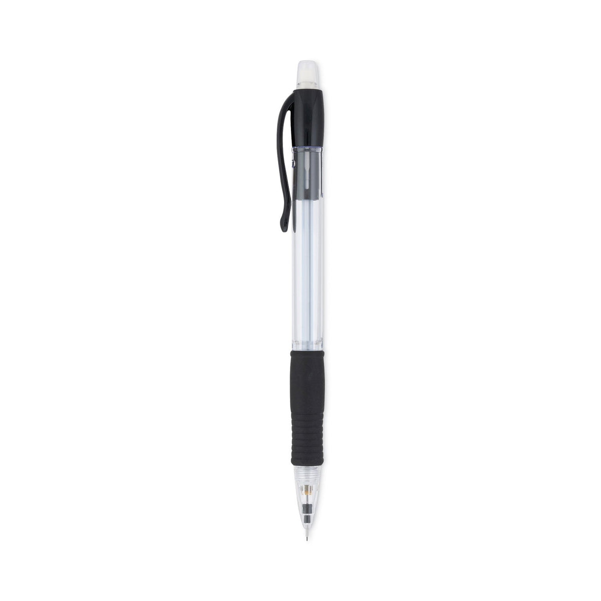 Pilot G2 Mechanical Pencil, 0.5 mm, HB (#2.5), Black Lead, Clear/Black Accents Barrel, Dozen