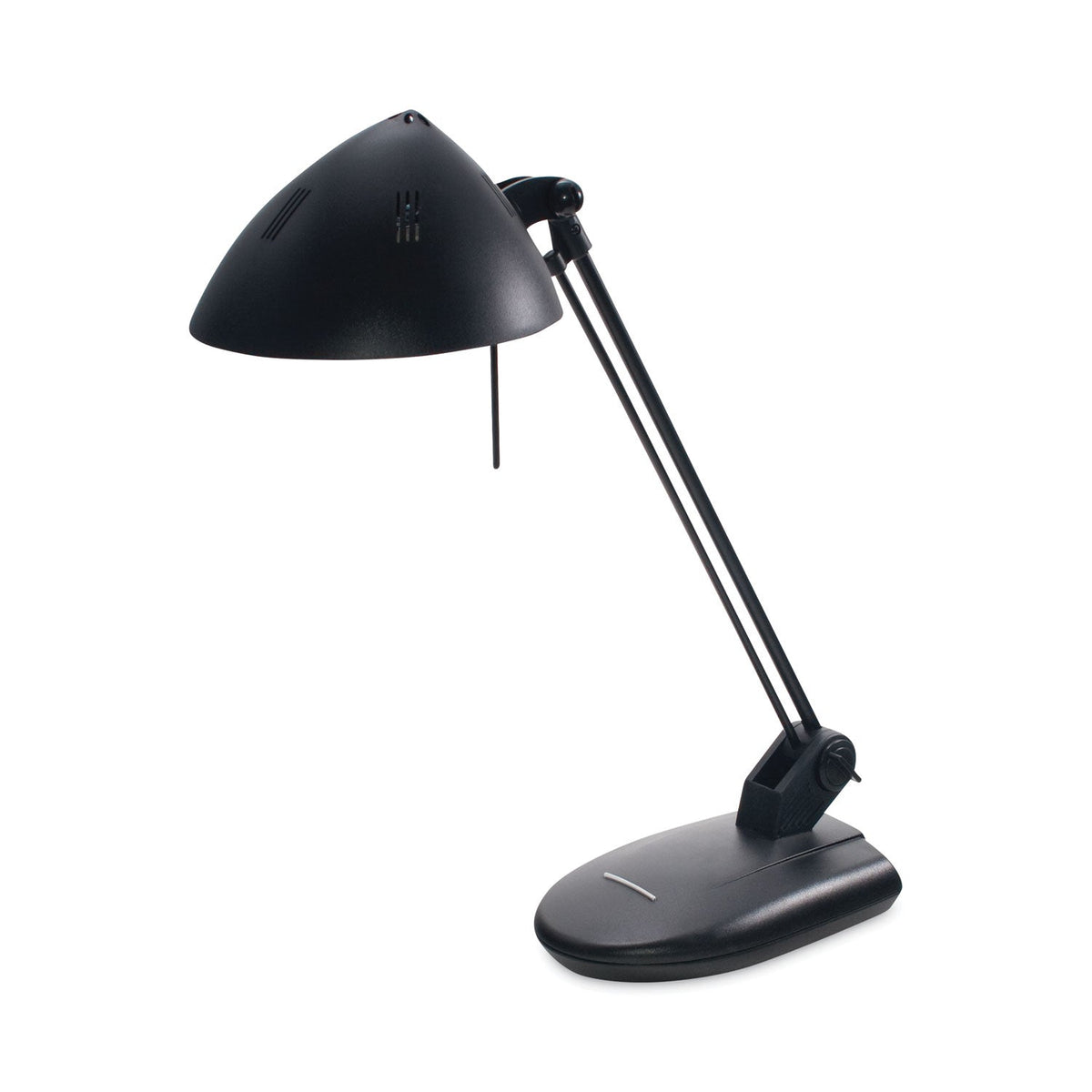 Ledu High-Output Three-Level Halogen Desk Lamp, 6.75"w x 9"d x 20.25"h, Matte Black