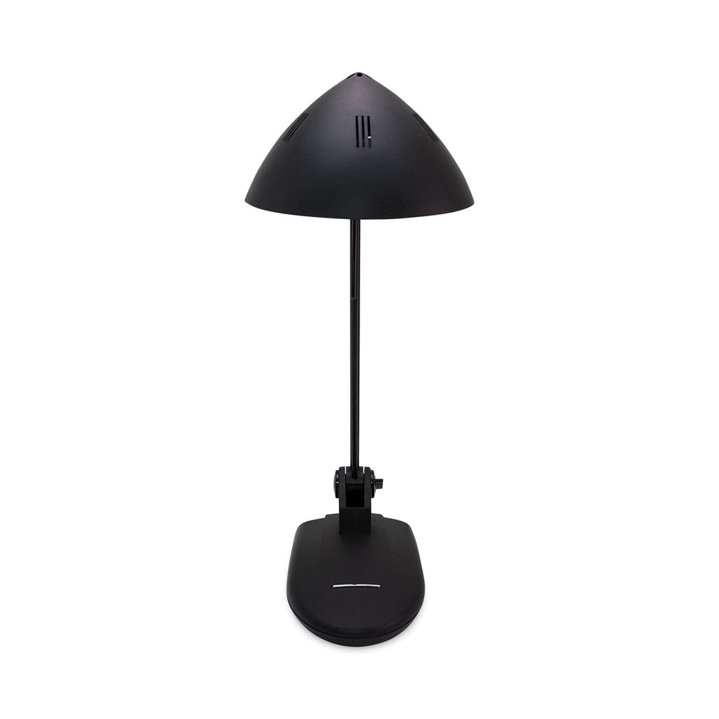 Ledu High-Output Three-Level Halogen Desk Lamp, 6.75"w x 9"d x 20.25"h, Matte Black