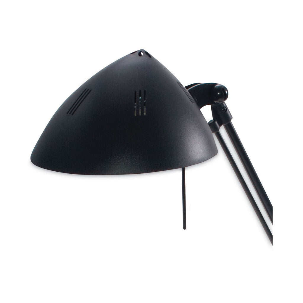 Ledu High-Output Three-Level Halogen Desk Lamp, 6.75"w x 9"d x 20.25"h, Matte Black