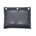 Advantus Binder Pencil Pouch, 10 x 7.38, Black/Clear, 3/Pack