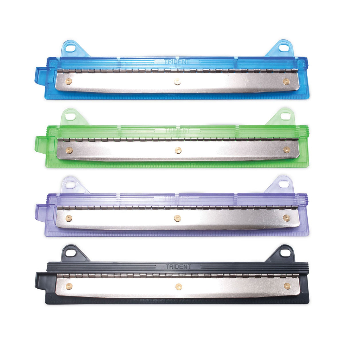 McGill 6-Sheet Trident Binder Punch, Three-Hole, 1/4" Holes, Assorted Colors