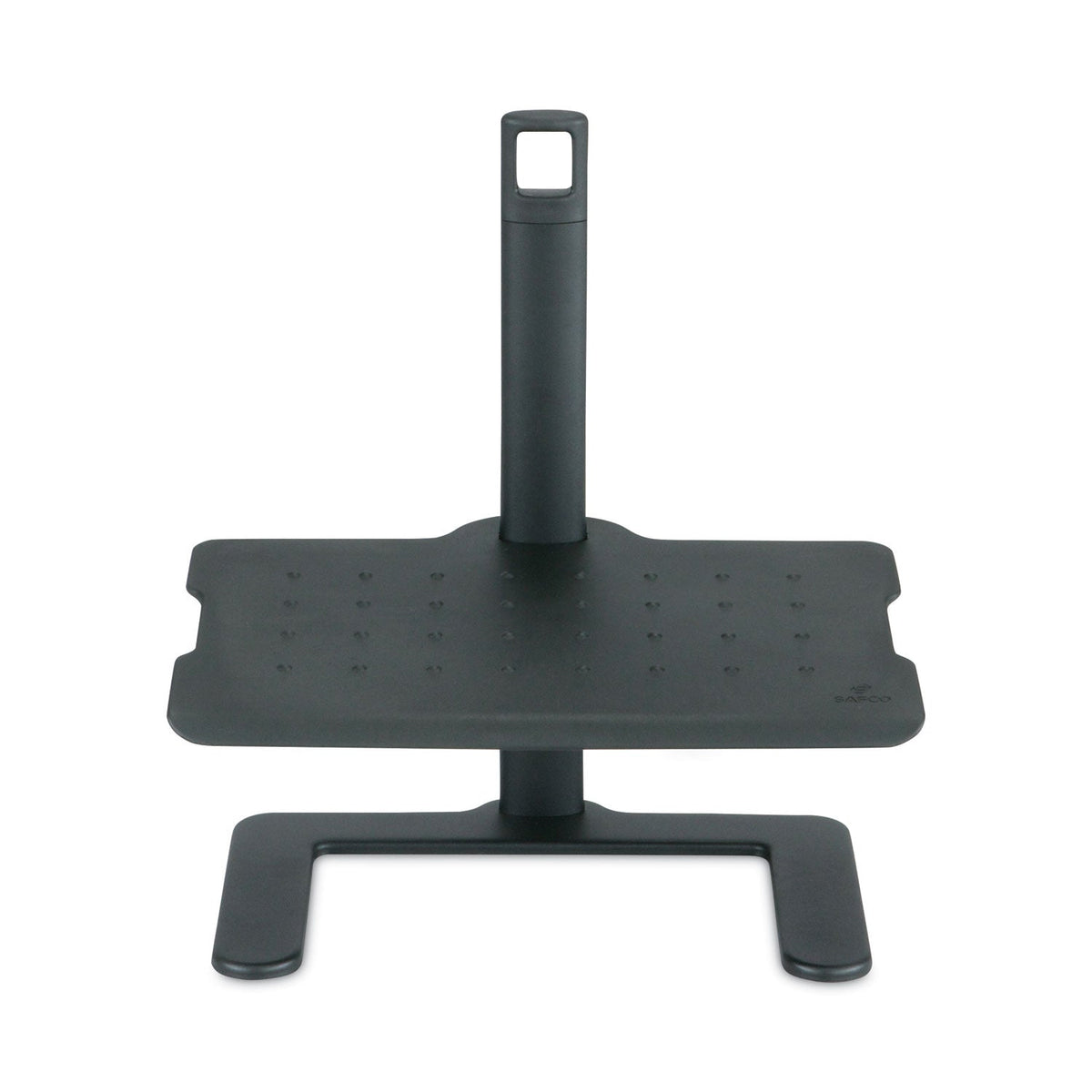 Safco Height-Adjustable Footrest, 20.5w x 14.5d x 3.5 to 21.5h, Black
