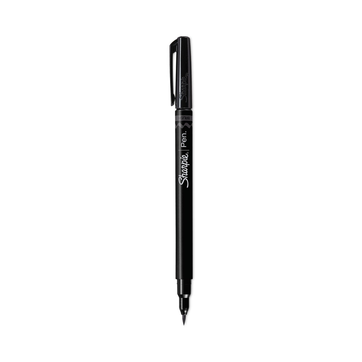 Sharpie Brush Tip Pens, Fine Brush Tip, Black, Dozen