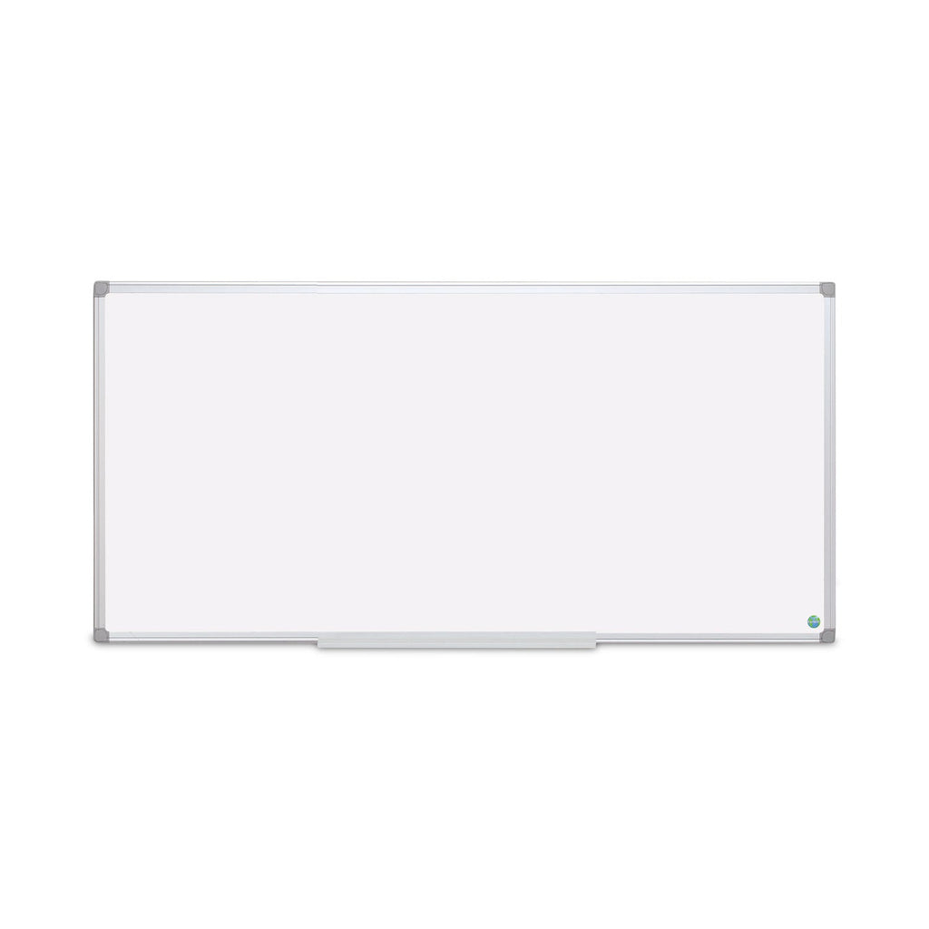 MasterVision Earth Dry Erase Board, White/Silver, 48 x 96