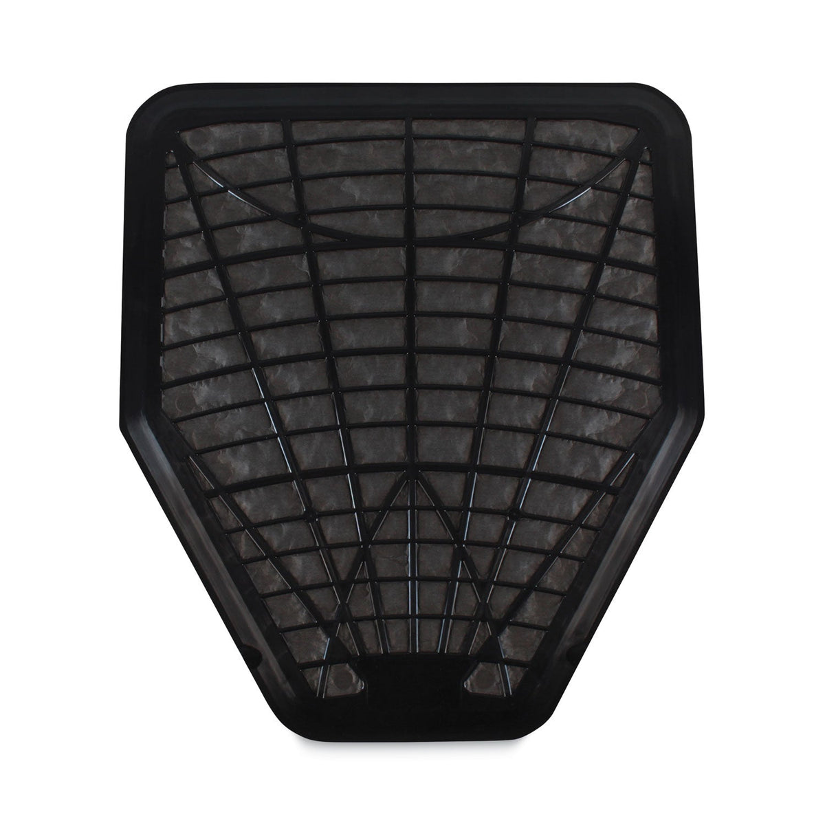TOLCO Urinal Mat, 20.75 x 18.5, Black, 6/Carton