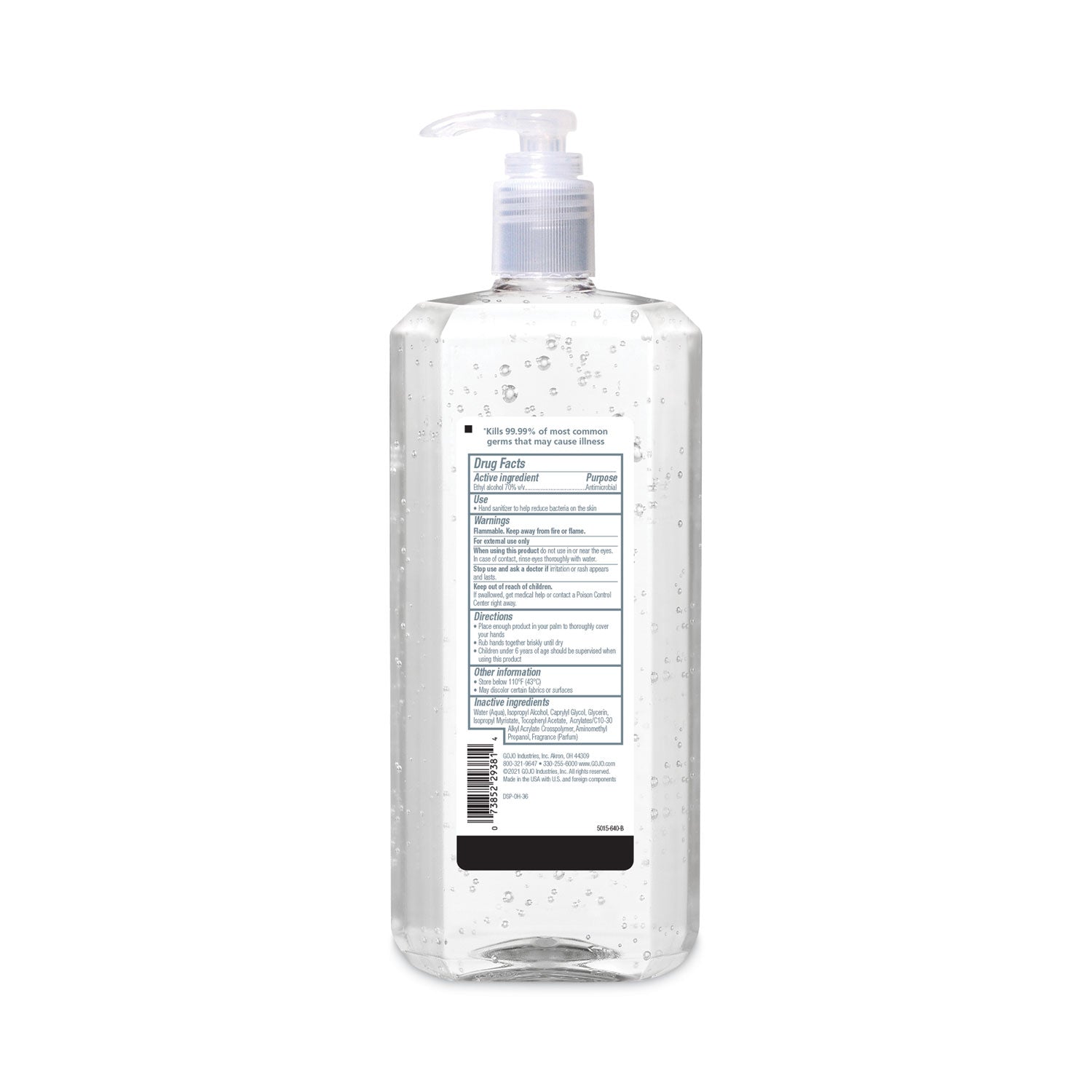 PURELL Advanced Refreshing Gel Hand Sanitizer, Clean Scent, 1.5 L Pump Bottle, 4/Carton