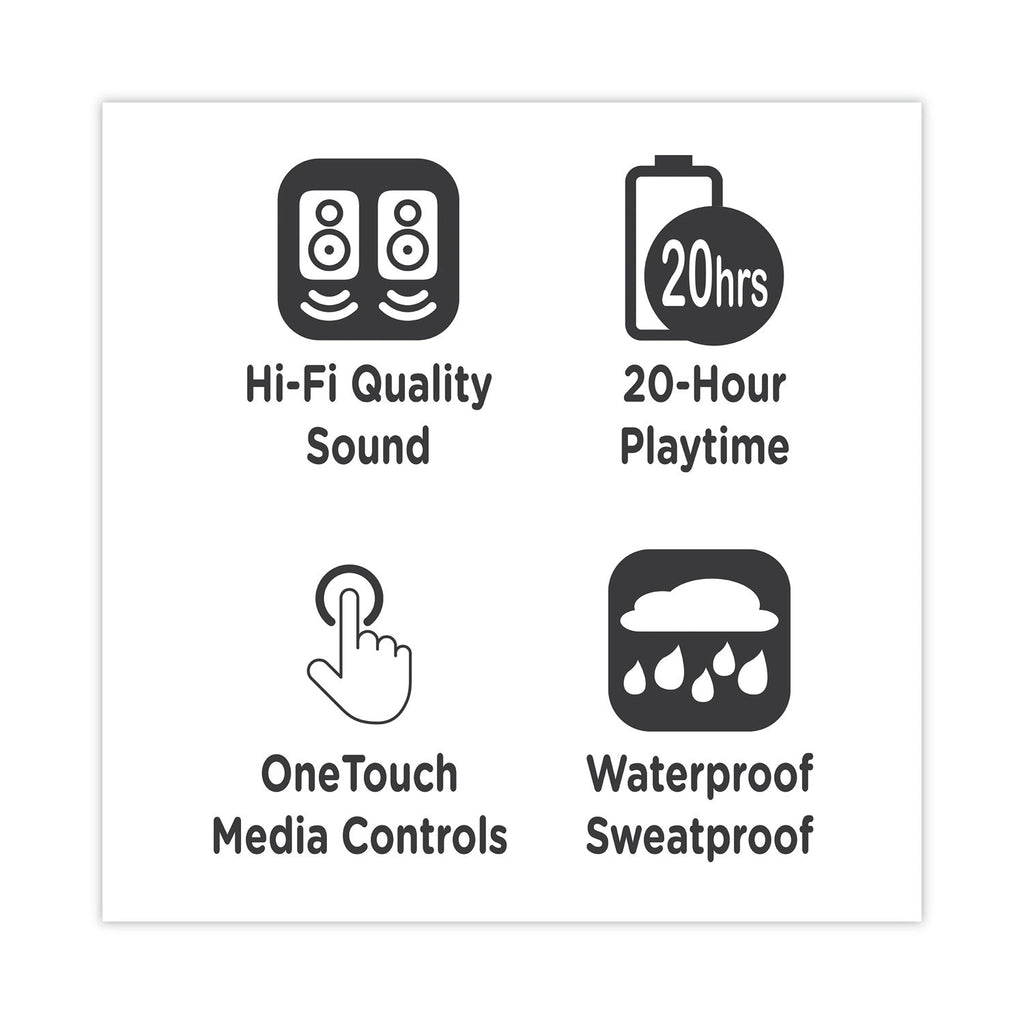 Morpheus 360 Spire True Wireless Earbuds Bluetooth In-Ear Headphones with Microphone, Island Blue