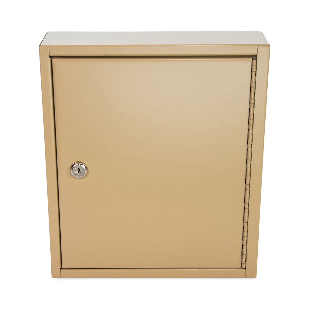 CONTROLTEK Key Lockable Key Cabinet, 60-Key, Metal, Sand, 10.63 x 3 x 12.13