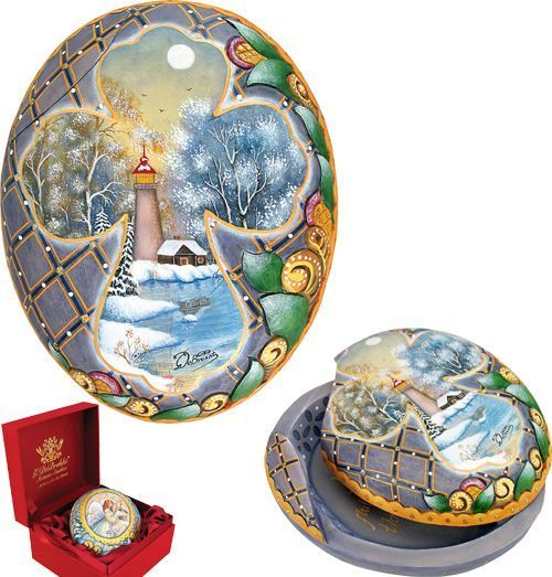 Beacon of Light Wrapped Wishes Dome Box Christmas Figurine by G. DeBrekht - Christmas Decor - 585811