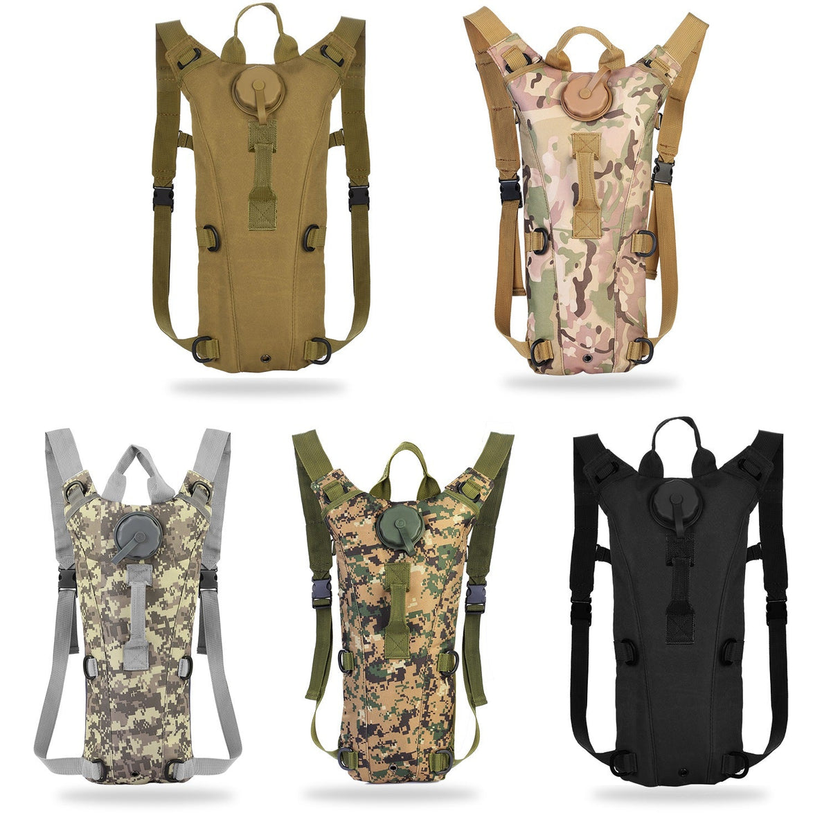 iMounTEK Tactical Hydration Pack 3L Water Bladder Adjustable Water Drink Backpack for Hiking Cycling Climbing Running