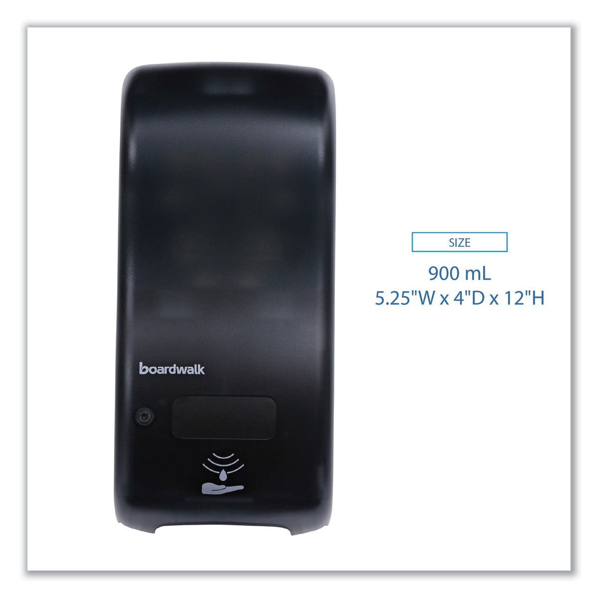 Boardwalk Bulk Fill Foam Soap Dispenser with Key Lock, 900 mL, 5.25 x 4 x 12, Black Pearl