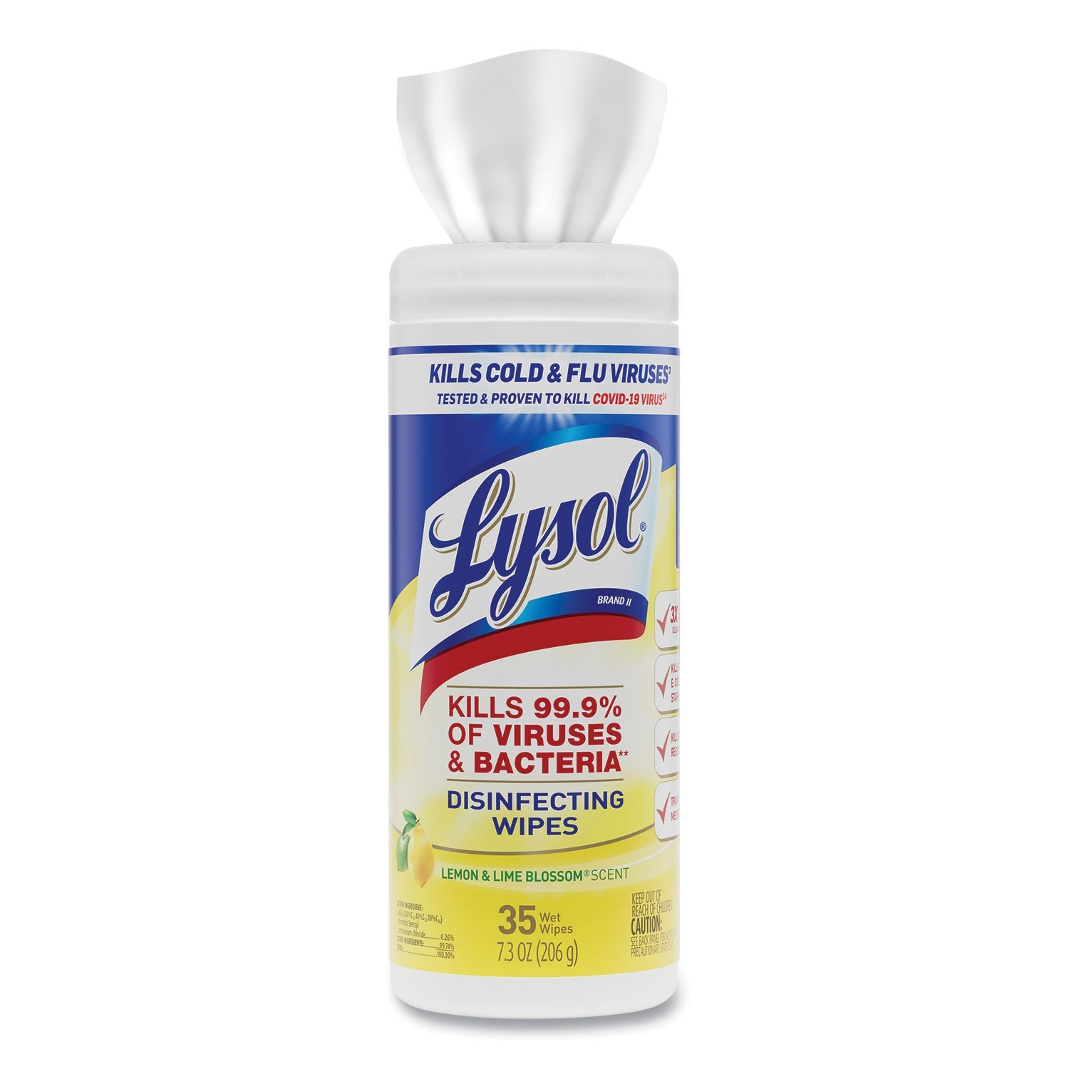 Clorox Bleach Germicidal Wipes, 12 x 12, Unscented, 110/Refill, 2/Carton