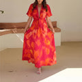 Women's Fashion Printed French-style Dress