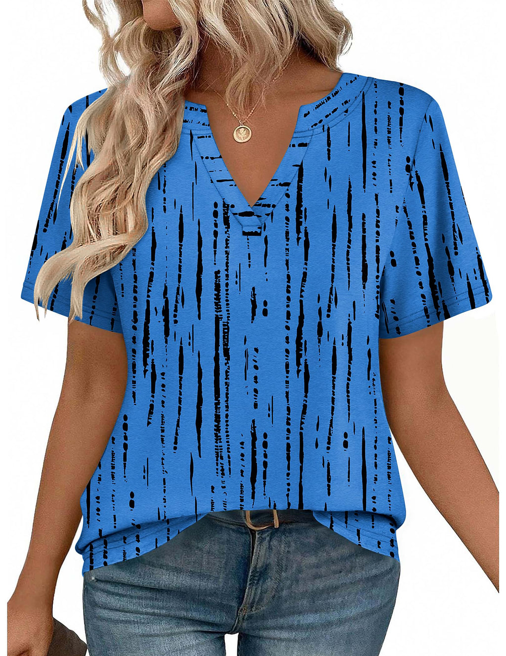 Zeagoo Womens Tops Short Sleeve V Neck Tee Shirts Cute Dressy Casual