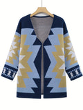 Amazon European And American Plus-Size Thickened Cross-Border Best-Selling Mid-Length Sweater Long Coat 2025 Autumn And Winter Sweater Knit Cardigan