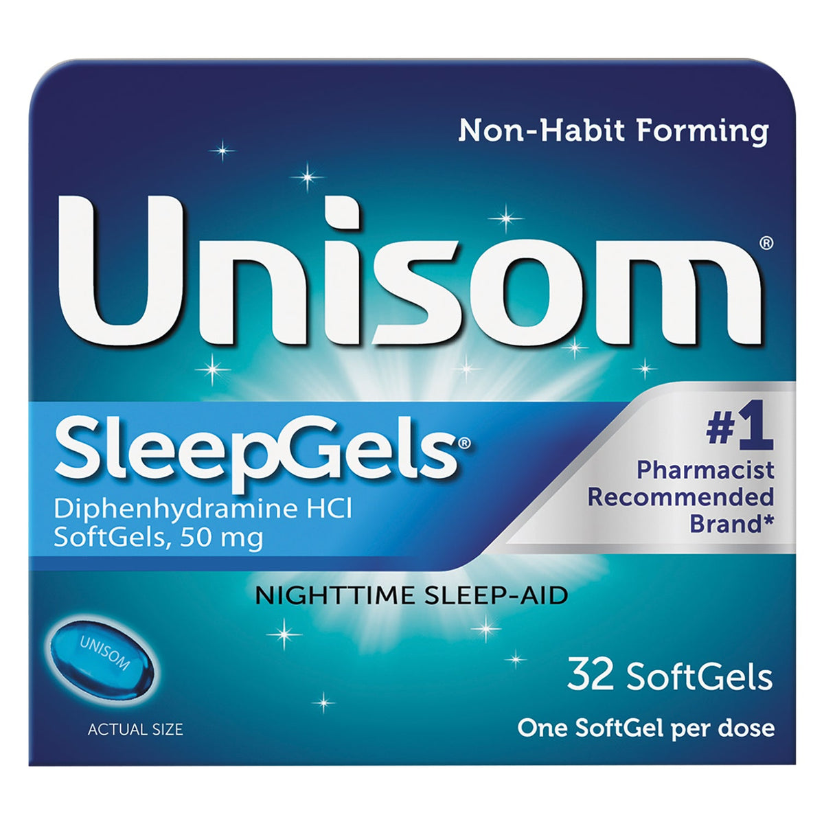 Unisom® SleepGels® 50 mg Sleep Aid Gelcap, 32 EA