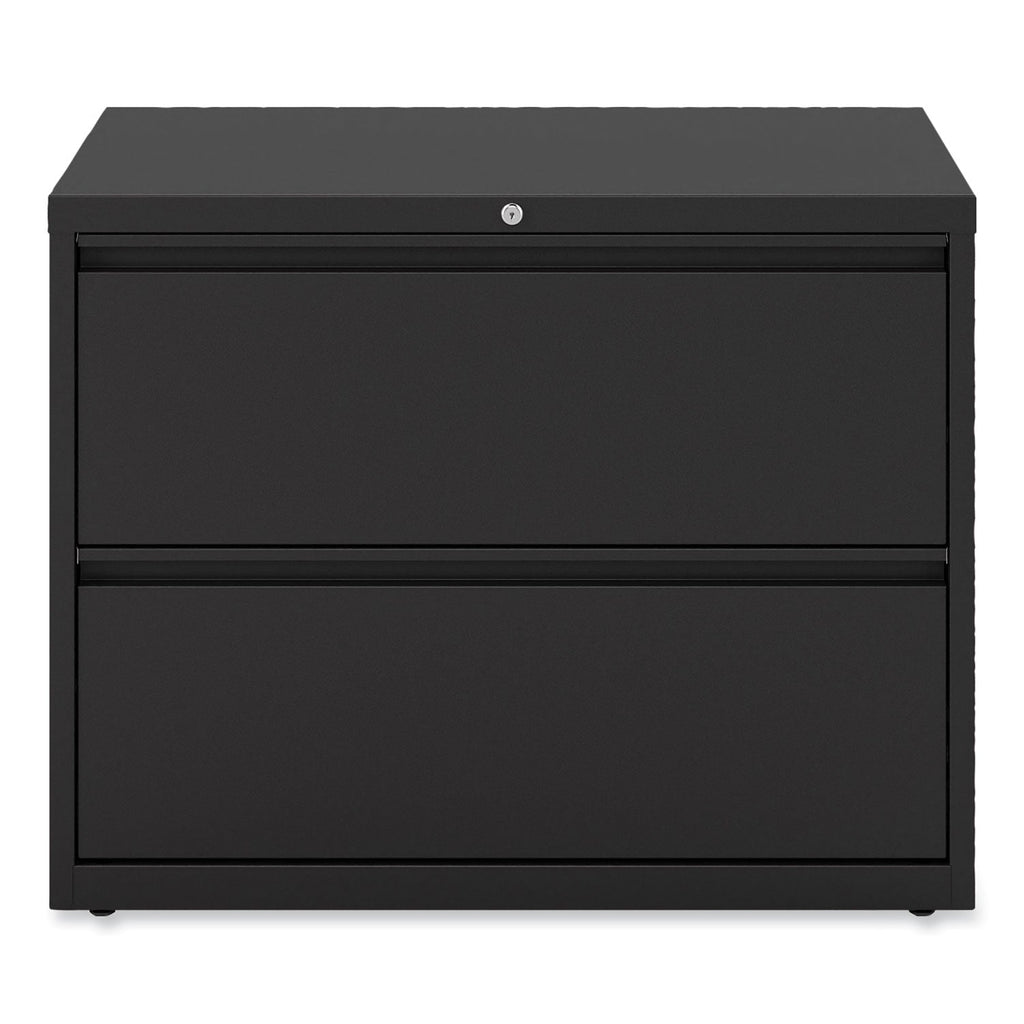 Alera Lateral File, 2 Legal/Letter-Size File Drawers, Black, 36" x 18" x 28"