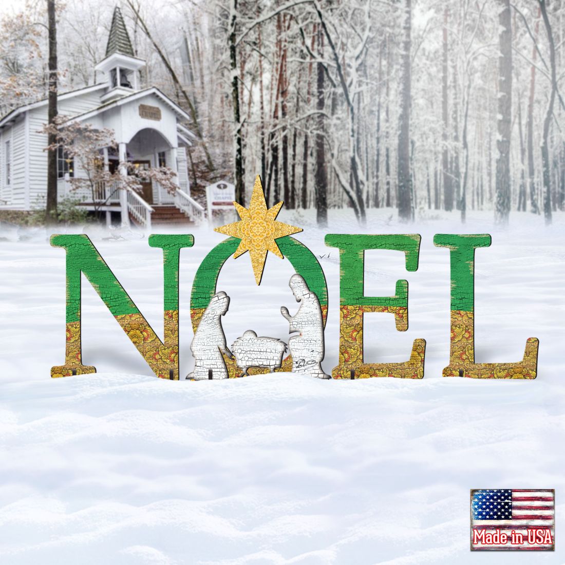 Noel Outdoor Nativity Set  by G. DeBrekht - Nativity Holiday Décor - 8121457F-S4L