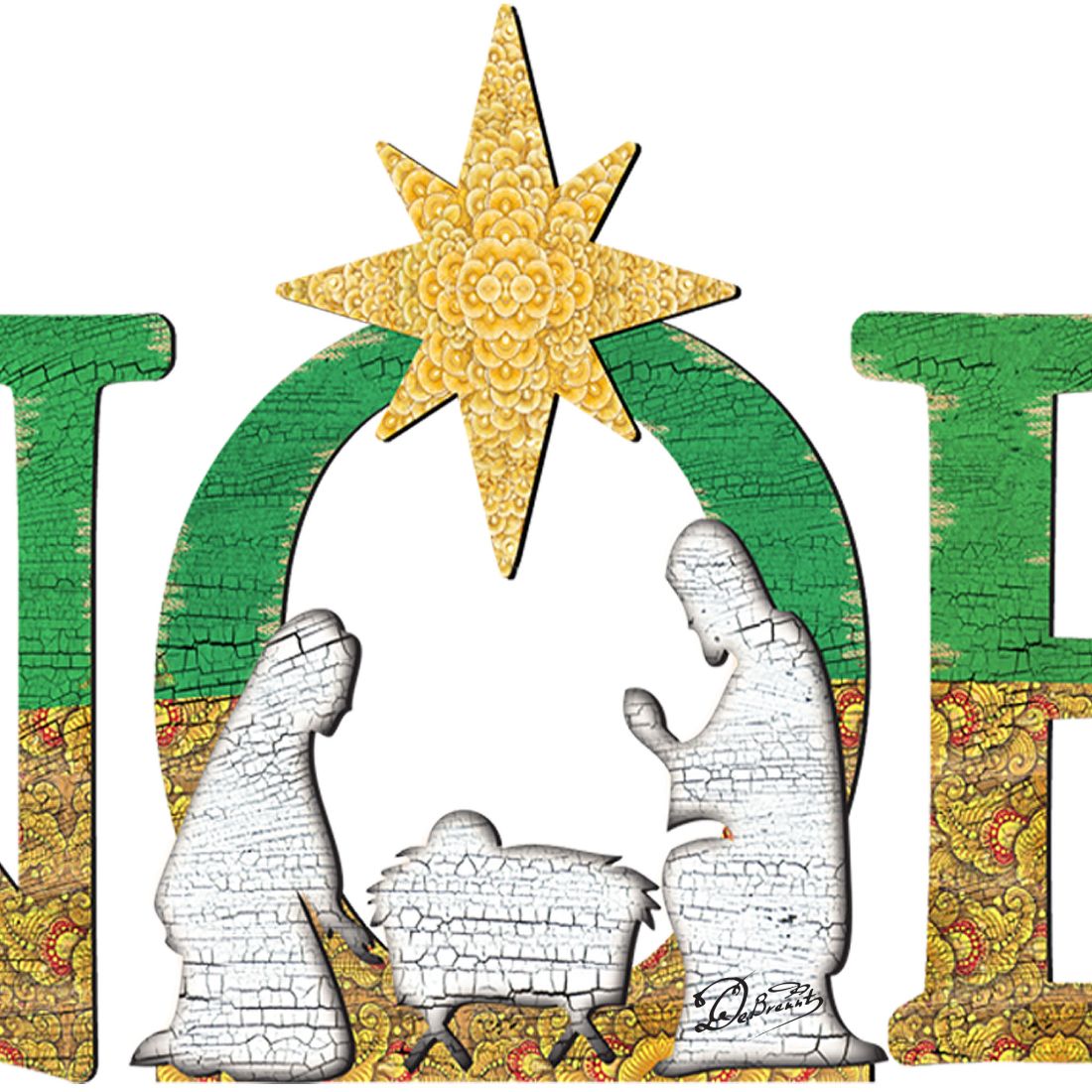 Noel Outdoor Nativity Set  by G. DeBrekht - Nativity Holiday Décor - 8121457F-S4L