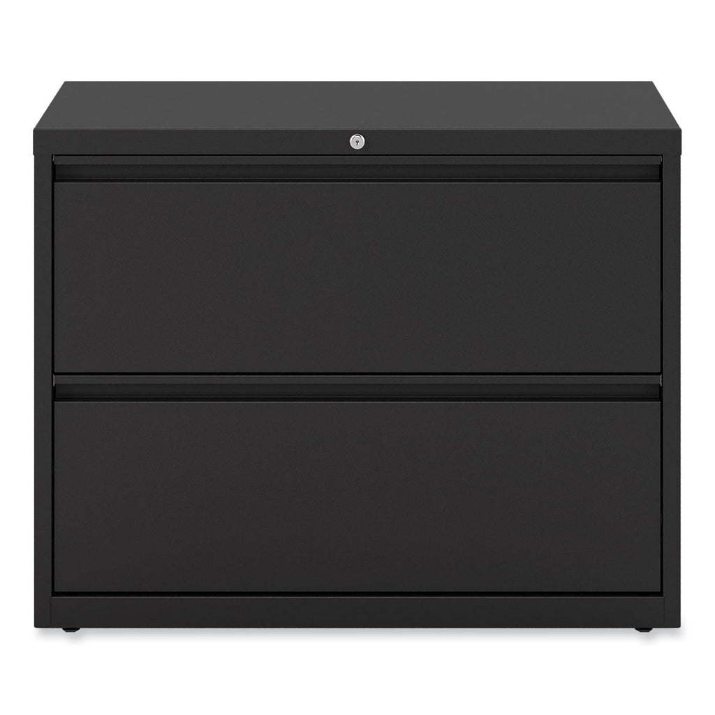 Alera Lateral File, 2 Legal/Letter-Size File Drawers, Black, 36" x 18" x 28"