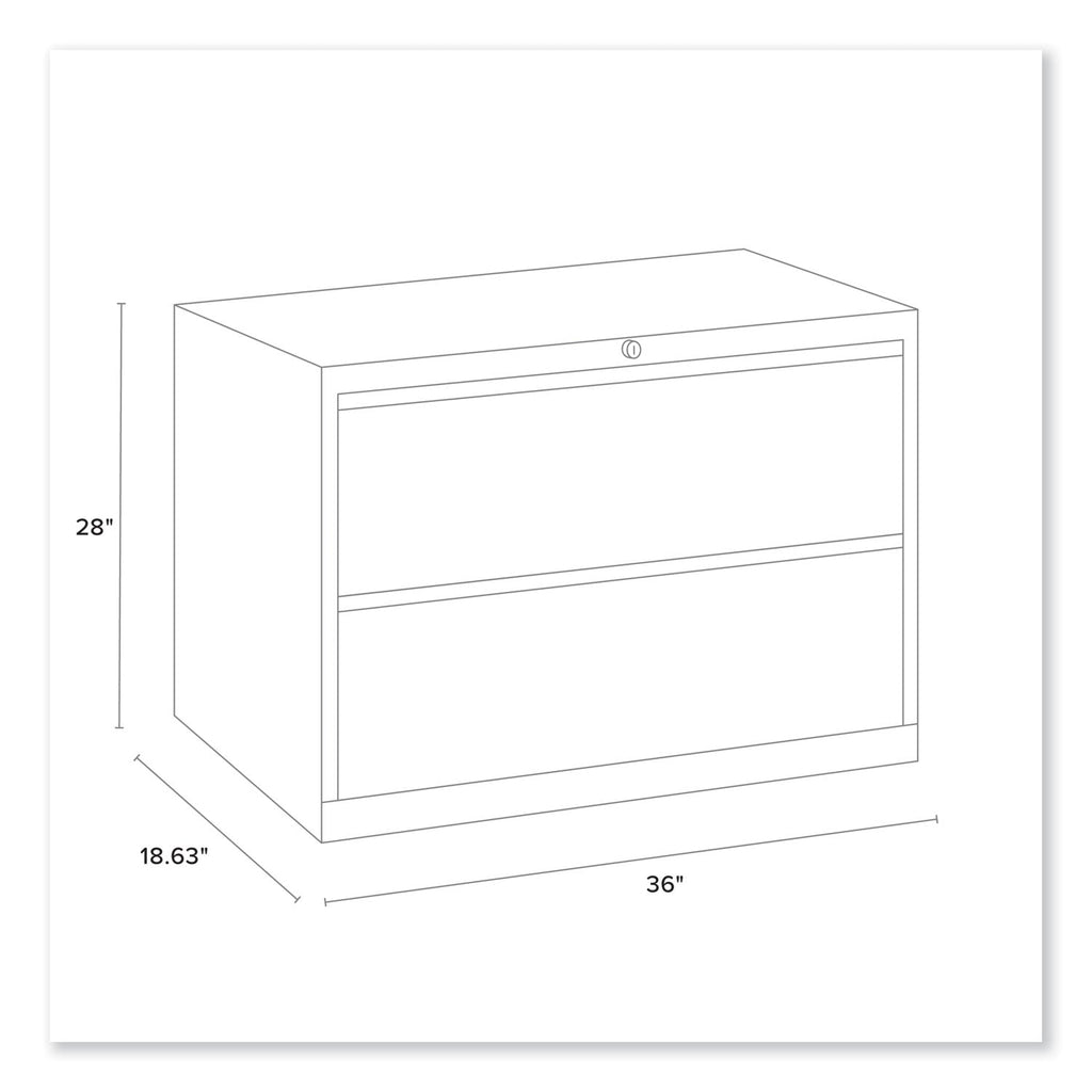 Alera Lateral File, 2 Legal/Letter-Size File Drawers, Light Gray, 36" x 18" x 28"