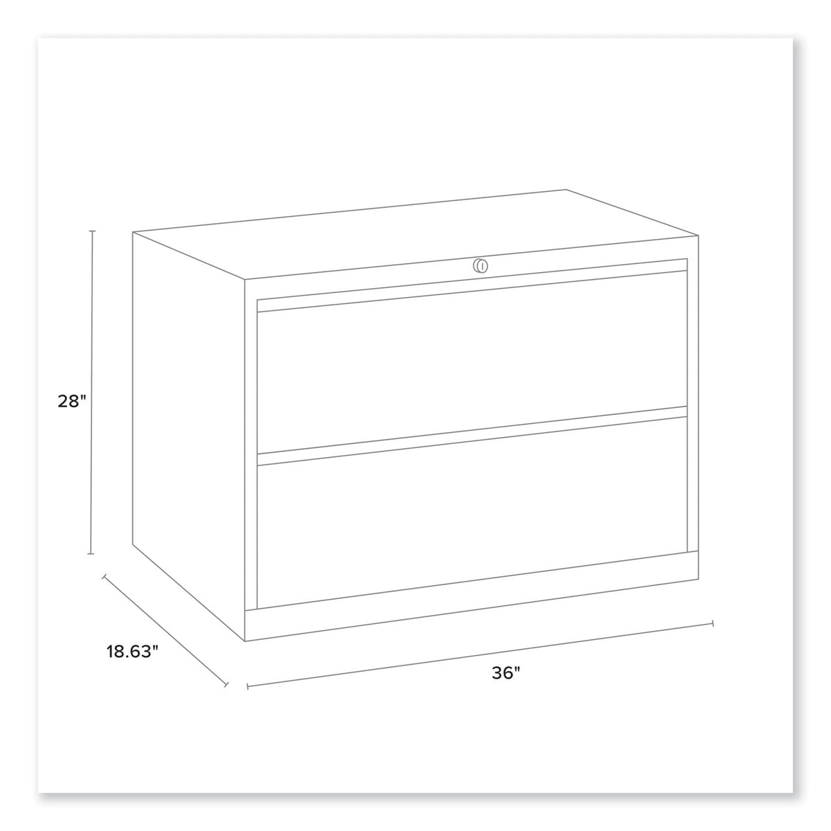 Alera Lateral File, 2 Legal/Letter-Size File Drawers, Light Gray, 36" x 18" x 28"