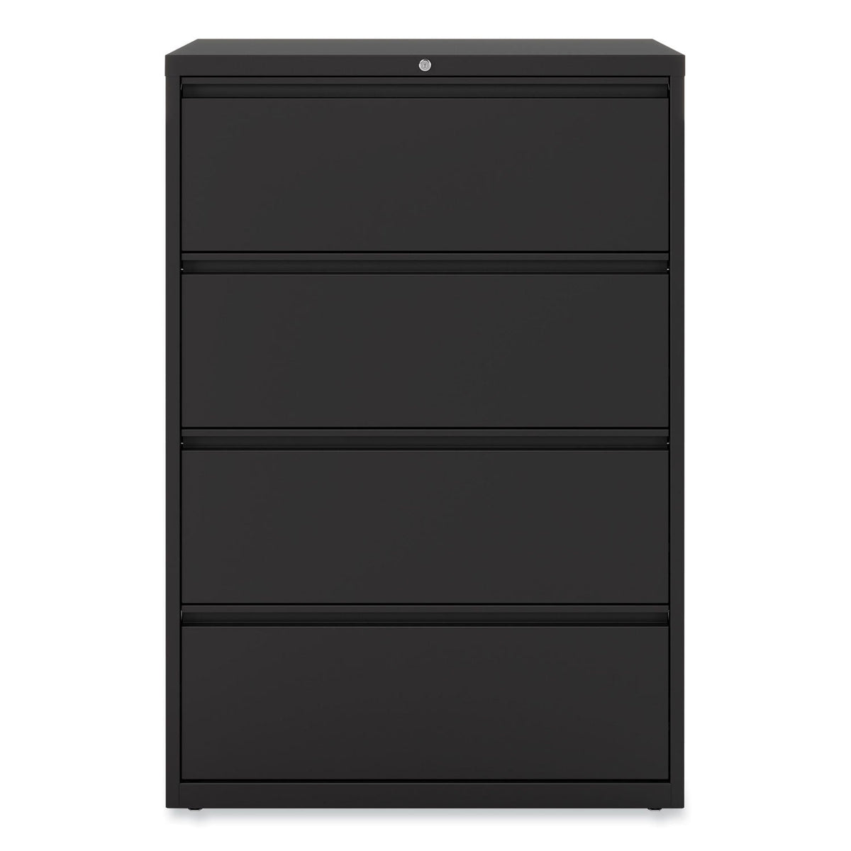 Alera Lateral File, 4 Legal/Letter-Size File Drawers, Black, 36" x 18.63" x 52.5"