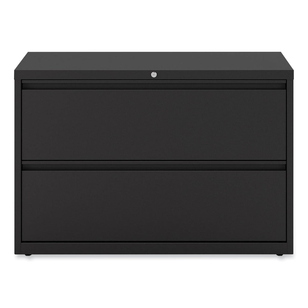 Alera Lateral File, 2 Legal/Letter-Size File Drawers, Black, 42" x 18.63" x 28"