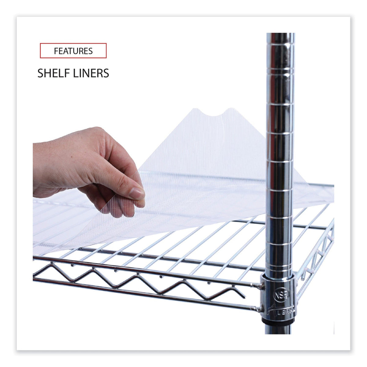 Alera Three-Shelf Wire Cart with Liners, Metal, 3 Shelves, 600 lb Capacity, 34.5" x 18" x 40", Silver