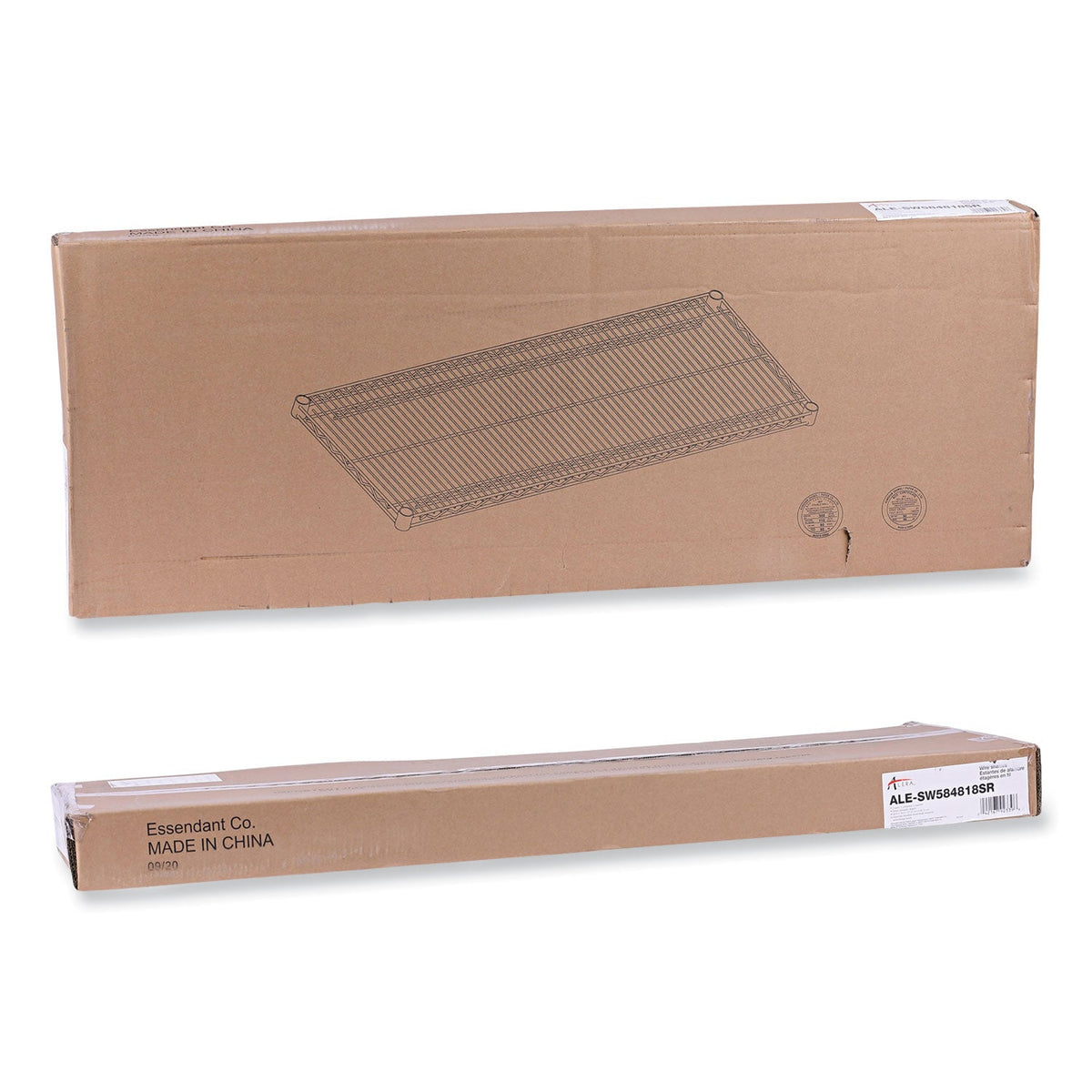 Alera Industrial Wire Shelving Extra Wire Shelves, 48w x 18d, Silver, 2 Shelves/Carton