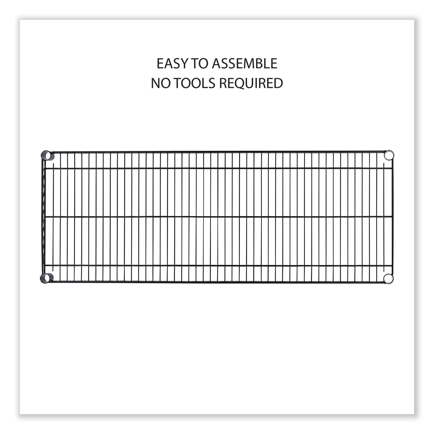 Alera 5-Shelf Wire Shelving Kit with Casters and Shelf Liners, 48w x 18d x 72h, Black Anthracite