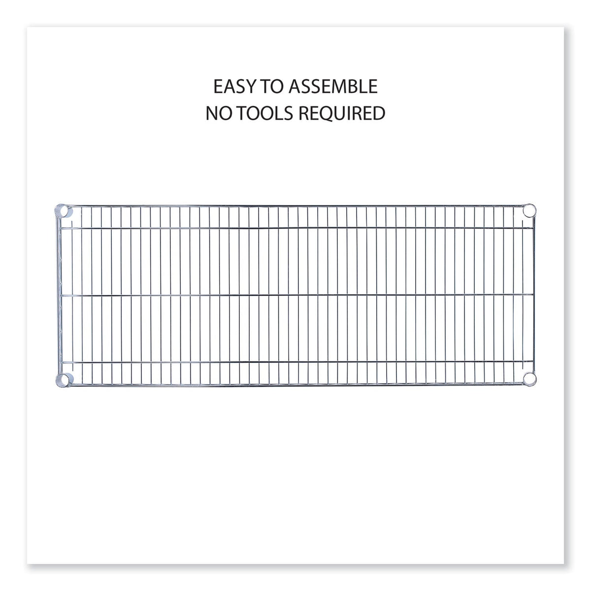 Alera 5-Shelf Wire Shelving Kit with Casters and Shelf Liners, 48w x 18d x 72h, Silver