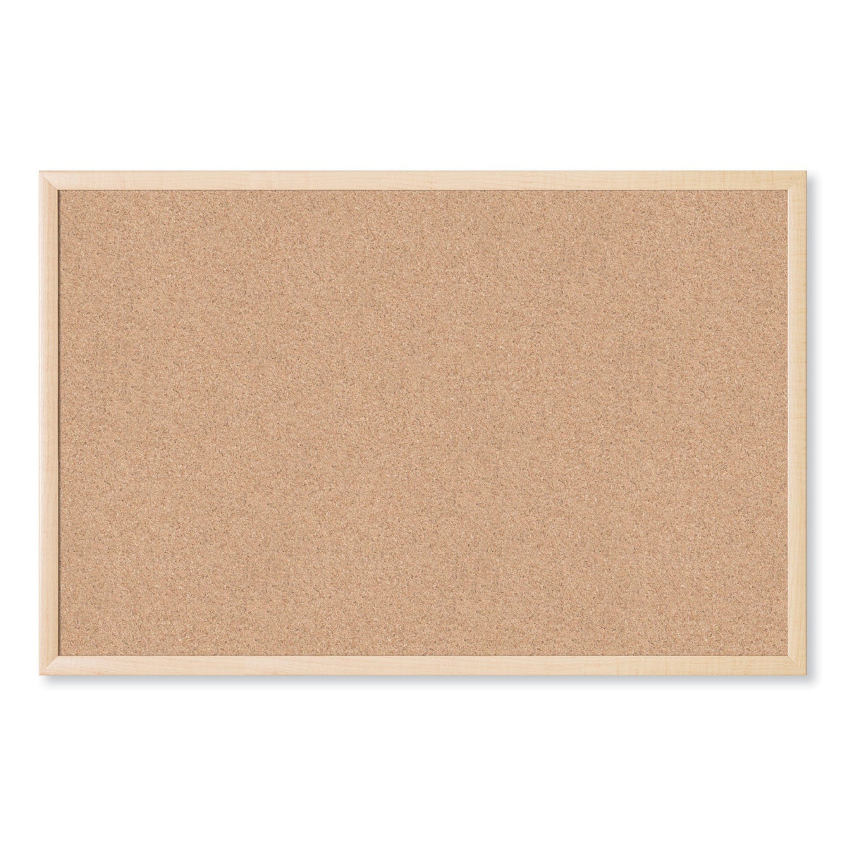 U Brands Cork Bulletin Board, 35 x 23, Natural Surface, Birch Frame