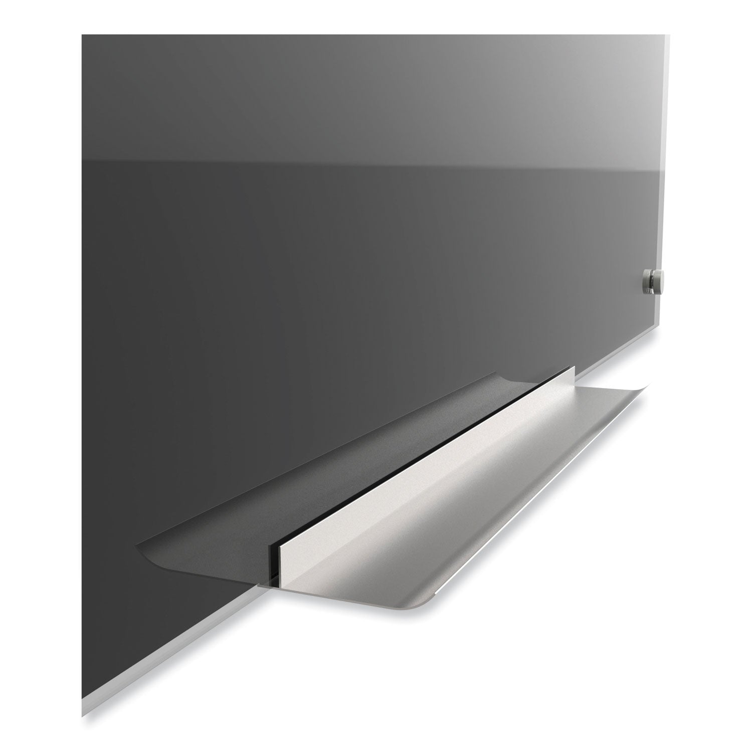 U Brands Black Glass Dry Erase Board, 96 x 47