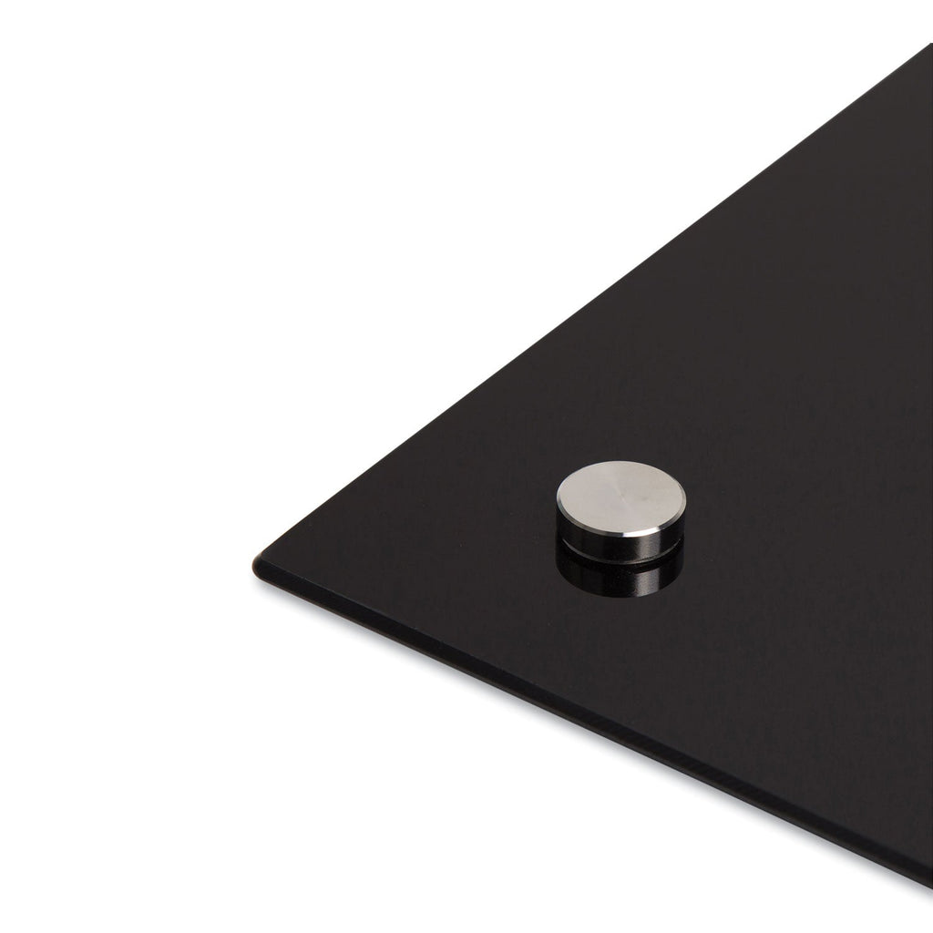 U Brands Black Glass Dry Erase Board, 96 x 47