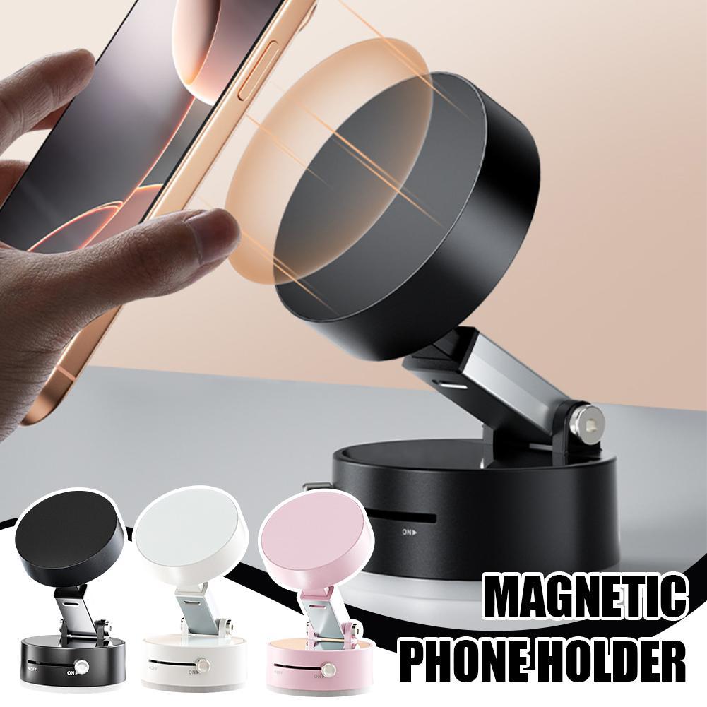 Magnetic Vacuum Car Phone Holder — Hands-Free, Universal Fit