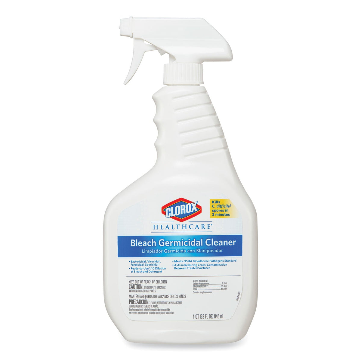 Clorox Bleach Germicidal Cleaner, 32 oz Spray Bottle