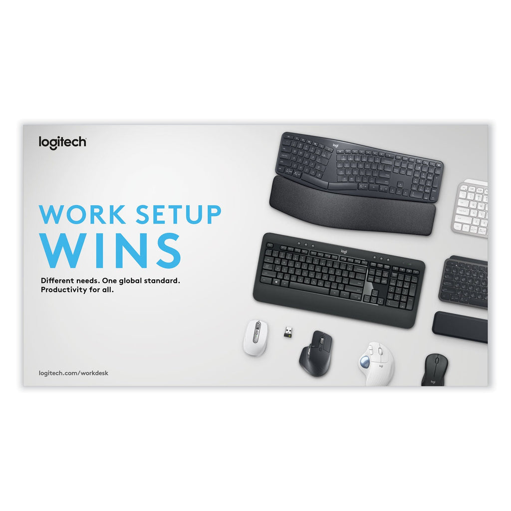Logitech MK540 Wireless Combo, 2.4 GHz Frequency/30 ft Wireless Range, Black