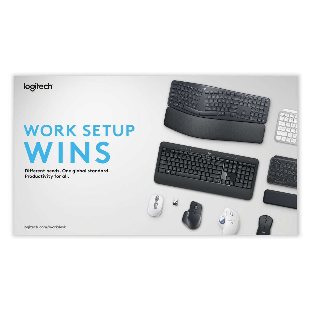 Logitech MK540 Wireless Combo, 2.4 GHz Frequency/30 ft Wireless Range, Black
