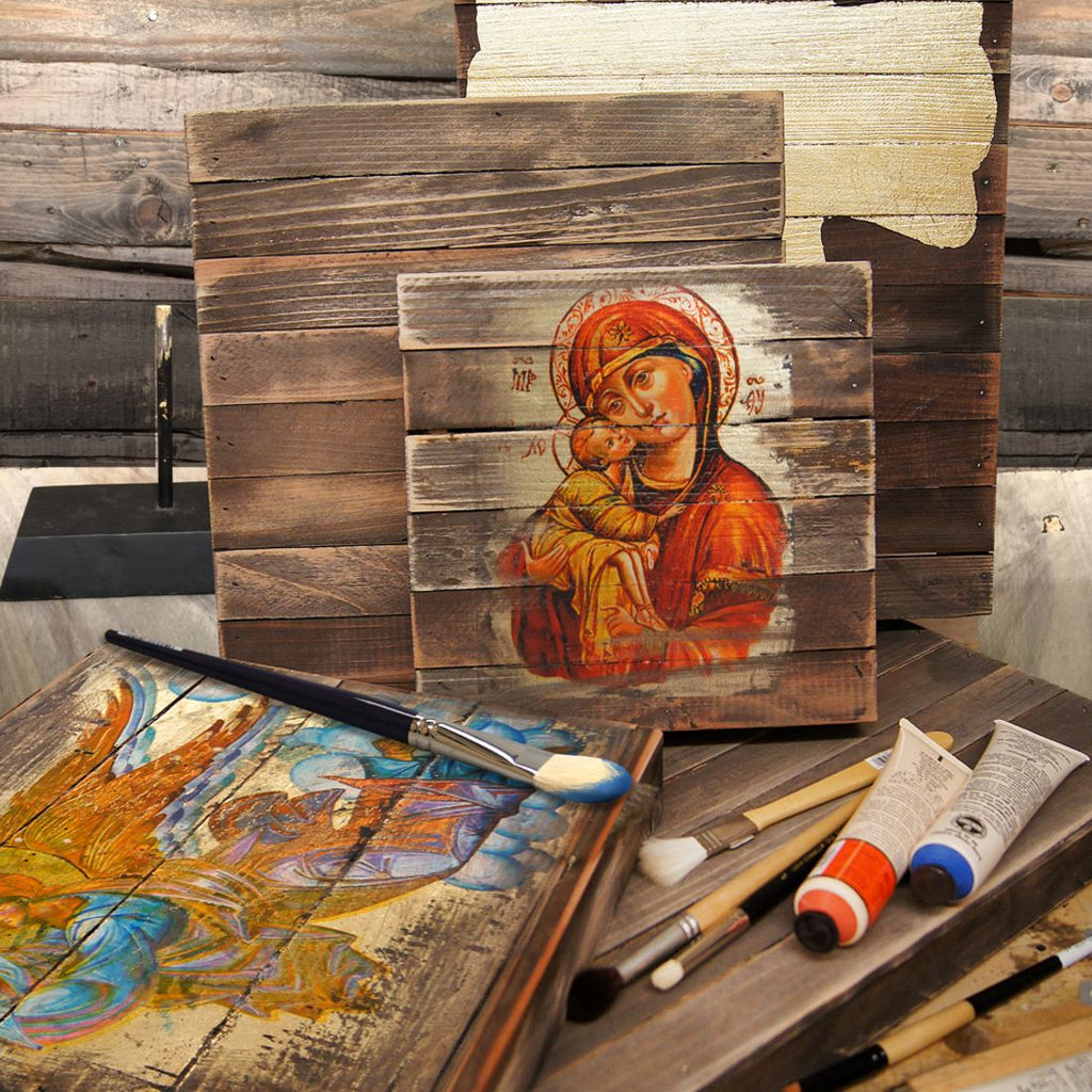 Maria Magdalena Icon – Handcrafted Wooden Religious Gold Plated Icon Decor- Inspirational Icon Decor - 85014-2