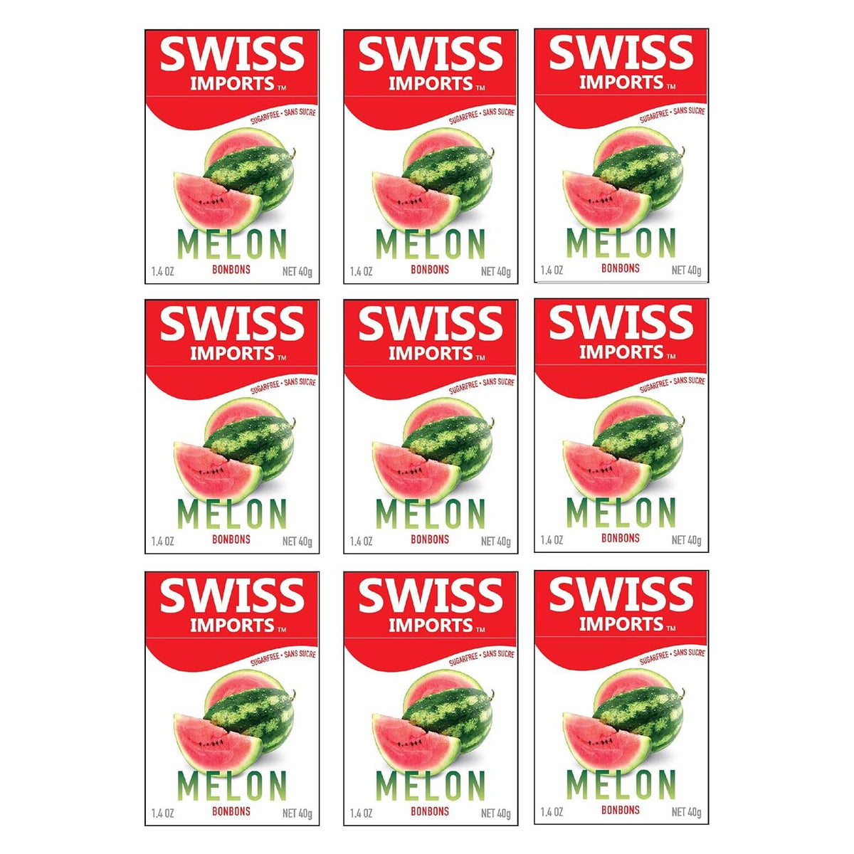 Swiss Imports Melon Sugarfree Candy Bonbons - 1.4oz